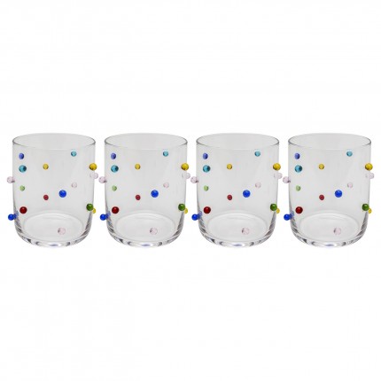 Verres à eau Party Dots set de 4 Kare Design