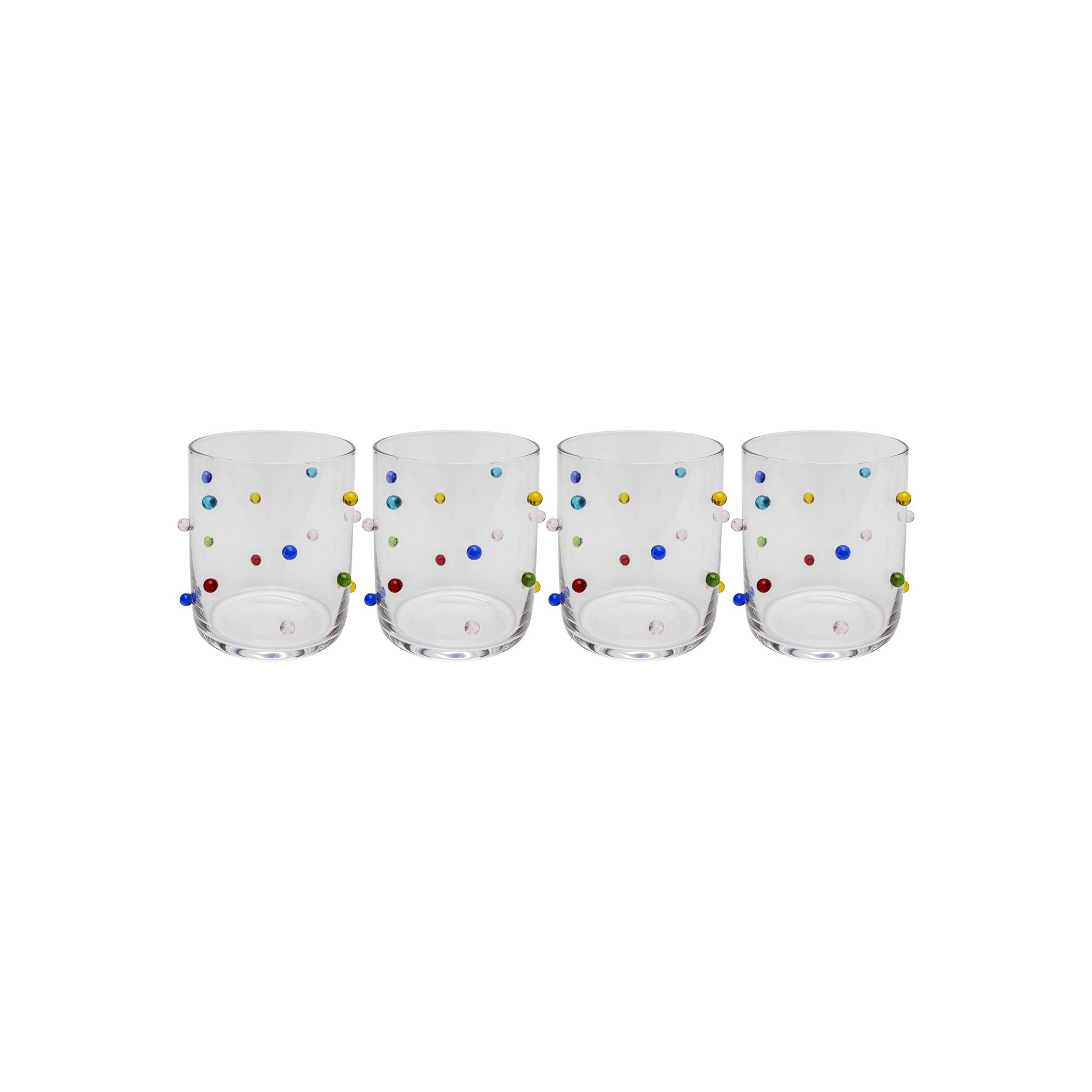 Verres à eau Party Dots set de 4 Kare Design