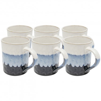 Mugs Brezza bleus set de 6 Kare Design