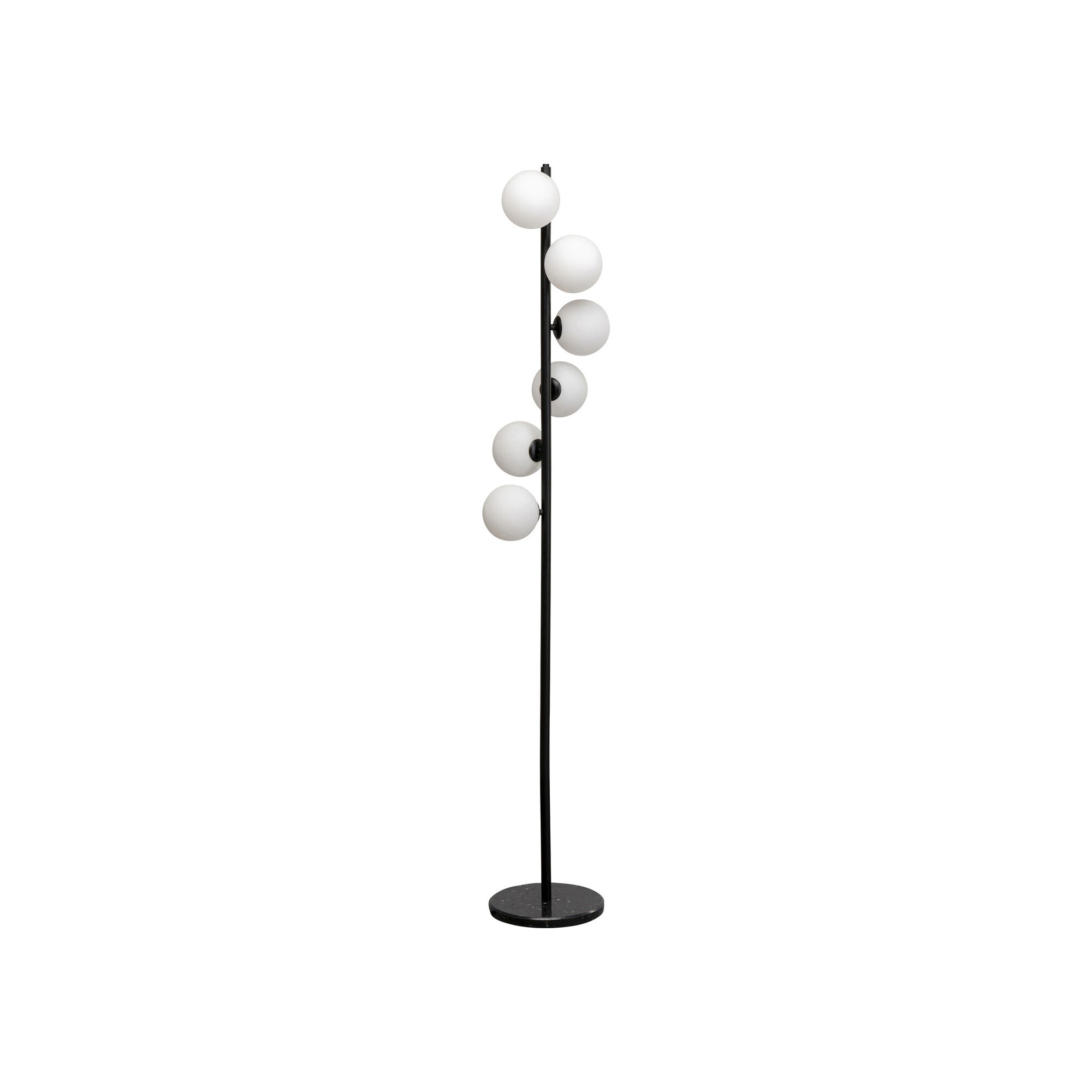 Lampadaire Scala Balls Milky noir 160cm