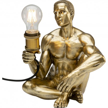 Table Lamp sitting man gold Kare Design