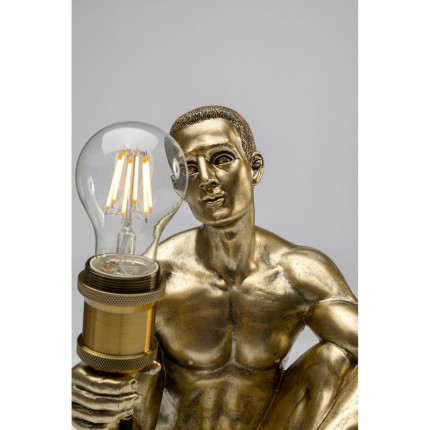 Table Lamp sitting man gold Kare Design