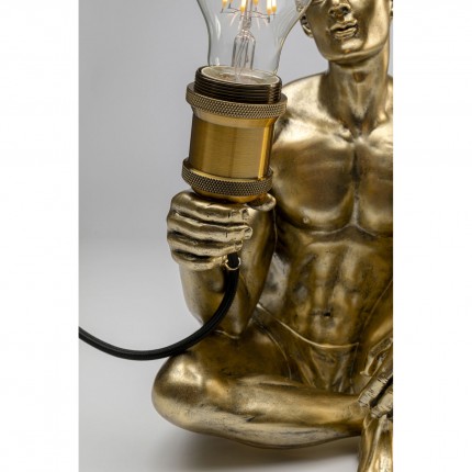 Lampe homme assis doré Kare Design