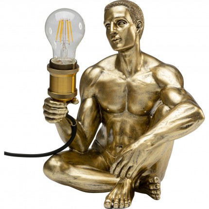 Table Lamp sitting man gold Kare Design