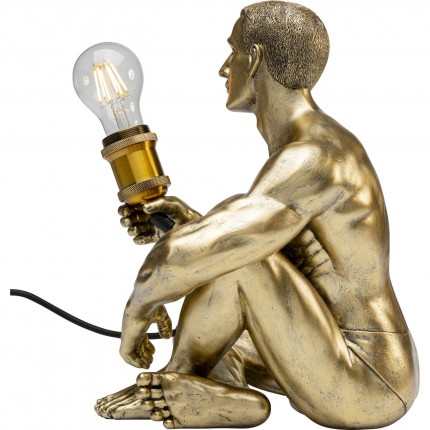 Table Lamp sitting man gold Kare Design