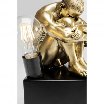 Lampe homme recroquevillé doré Kare Design