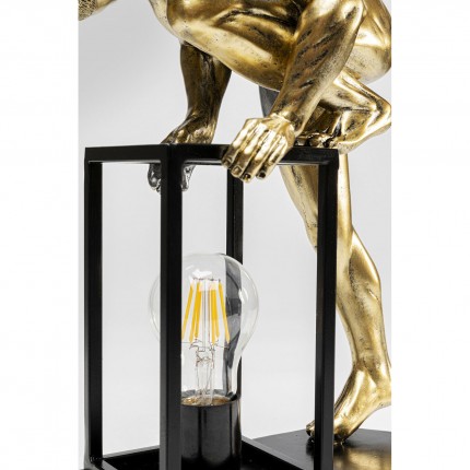 Table Lamp man climbing gold Kare Design