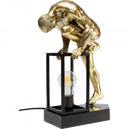 Table Lamp man climbing gold Kare Design