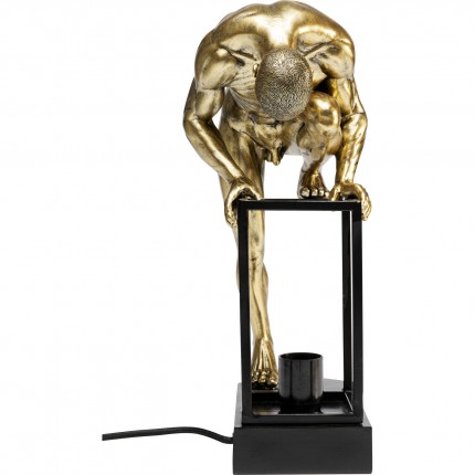 Lampe homme grimpant doré Kare Design