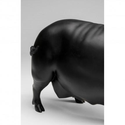 Déco cochon noir ailes dorées 40cm Kare Design