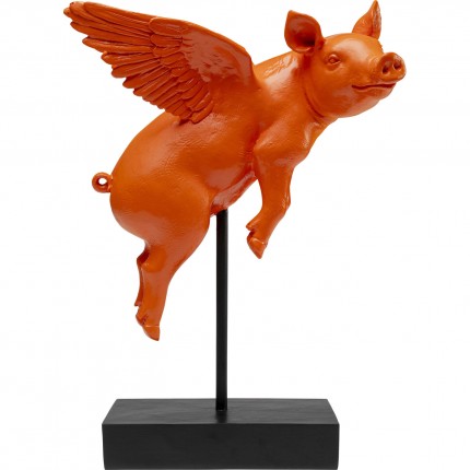 Déco cochon volant orange Kare Design