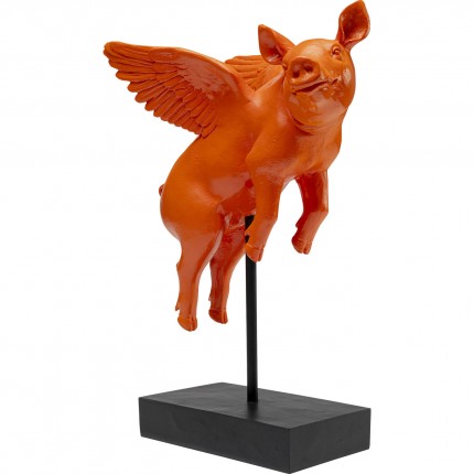 Déco cochon volant orange Kare Design