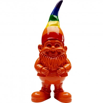 Deco gnome orange rainbow 46cm Kare Design