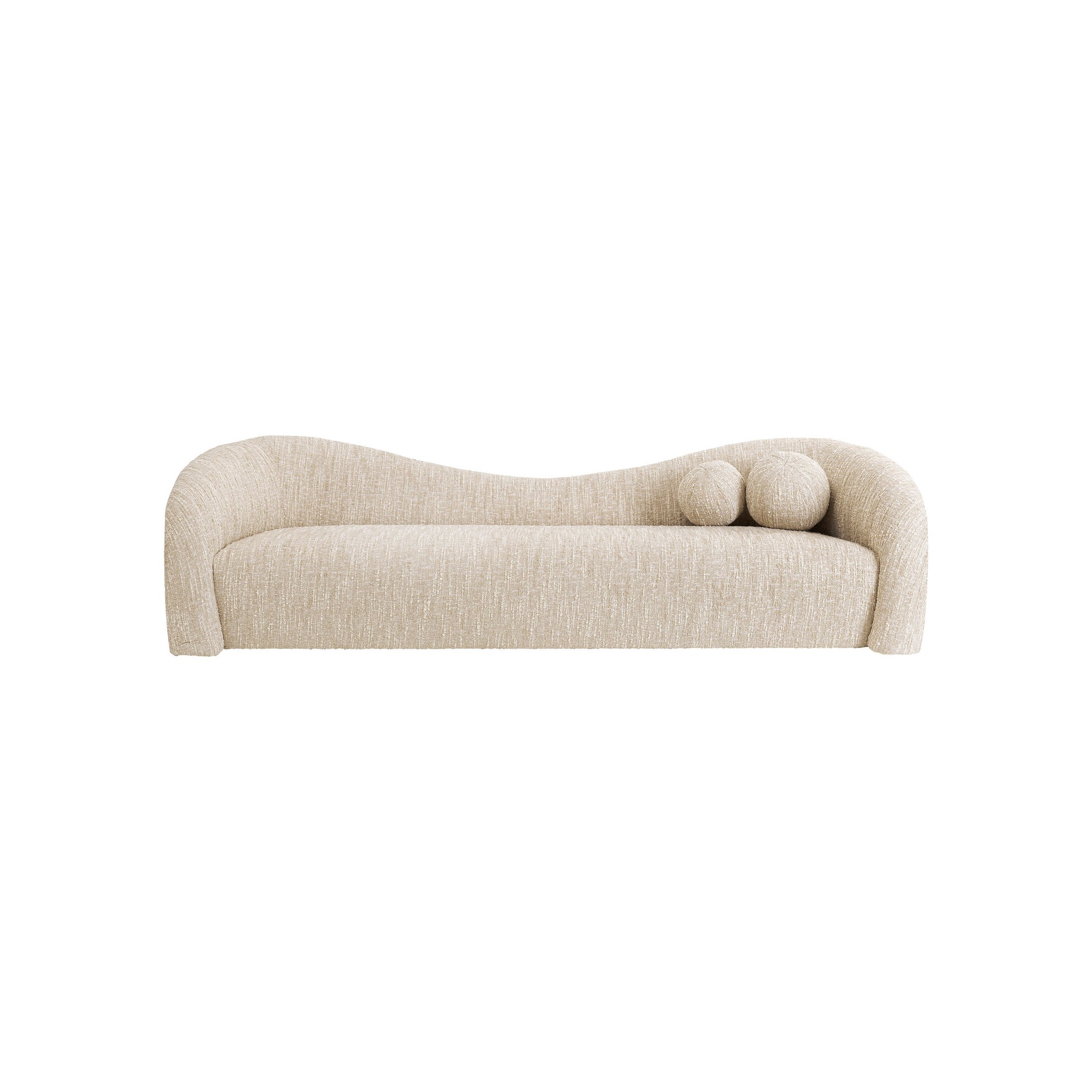 Sofa Livia Melange 3-Seater cream Kare Design