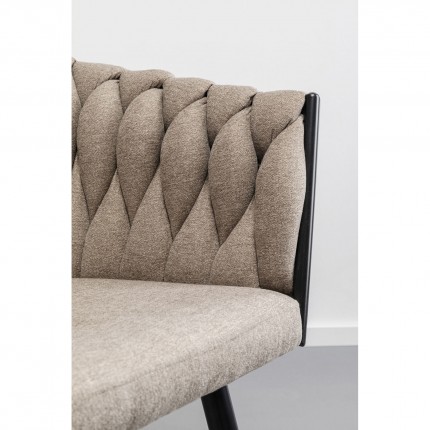 Chaise avec accoudoirs Dean beige Kare Design