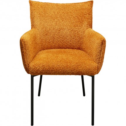 Chaise avec accoudoirs Selma orange Kare Design