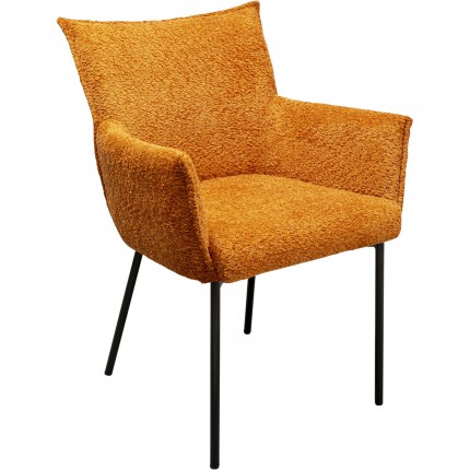 Chaise avec accoudoirs Selma orange Kare Design