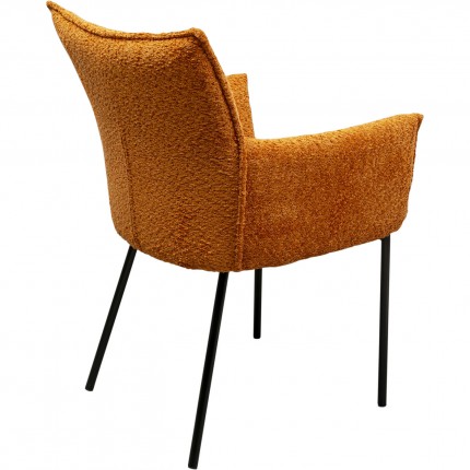 Chaise avec accoudoirs Selma orange Kare Design