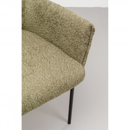 Chair with armrests Selma green Kare Design