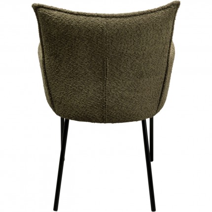 Chair with armrests Selma green Kare Design