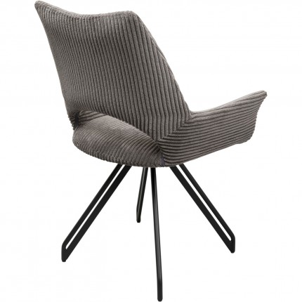 Swivel chair Rich cord grey Kare Design