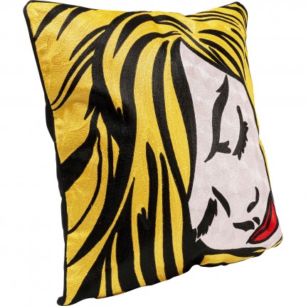 Coussin Art Line Comic Lady Kare Design