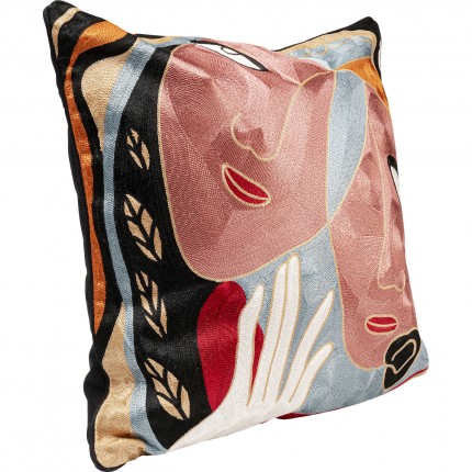 Coussin Art Line deux visages Kare Design