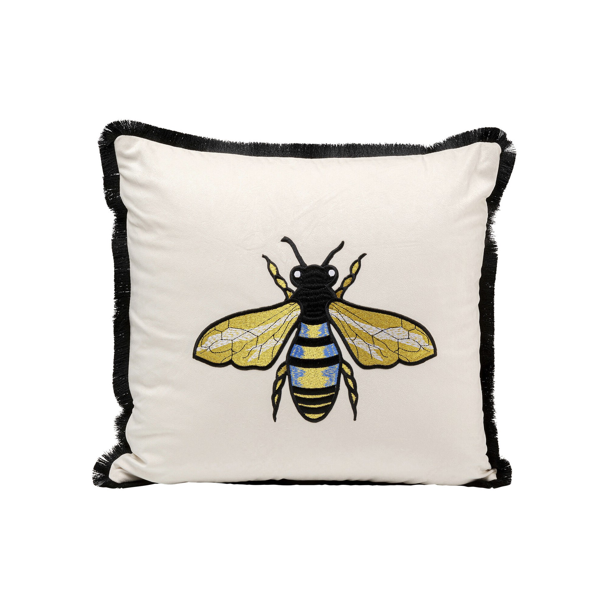 Coussin Bee blanc 45x45cm