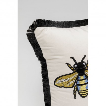 Coussin blanc trois abeilles Kare Design