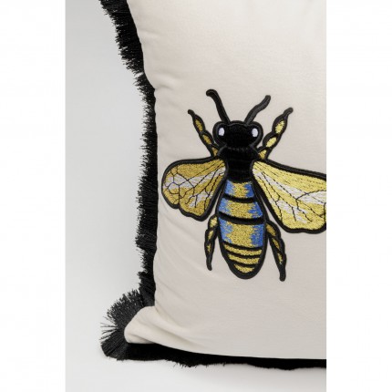 Cushion white three bees Kare Design