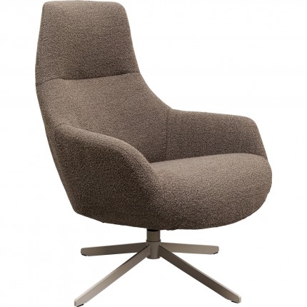 Fauteuil pivotant Mimi marron Kare Design