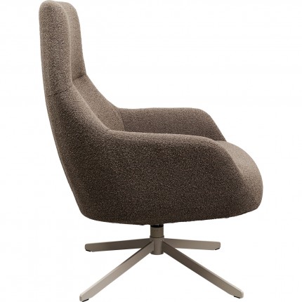 Fauteuil pivotant Mimi marron Kare Design