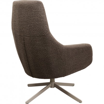 Fauteuil pivotant Mimi marron Kare Design