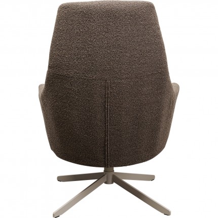 Fauteuil pivotant Mimi marron Kare Design