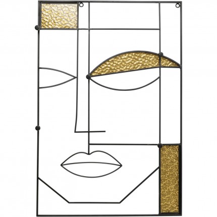 Portemanteau mural Art Boy Face 90x61cm Kare Design