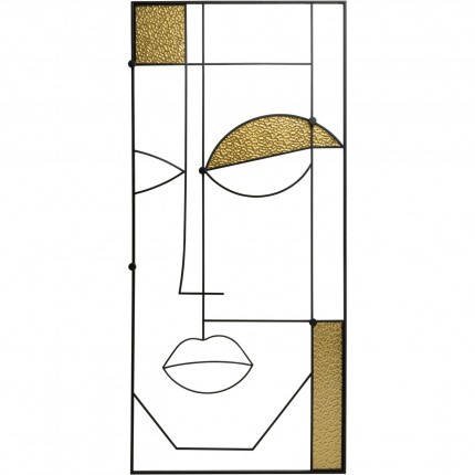 Portemanteau mural Art Face homme 200x91cm Kare Design