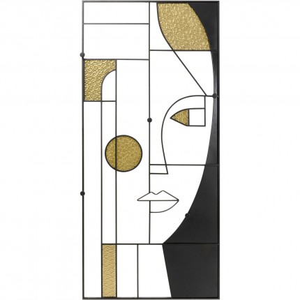 Portemanteau mural Art Face femme 200x91cm Kare Design