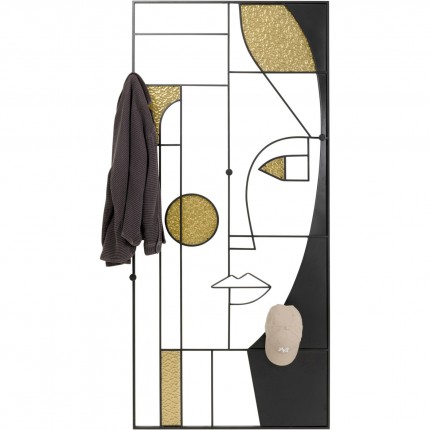 Portemanteau mural Art Face femme 200x91cm Kare Design