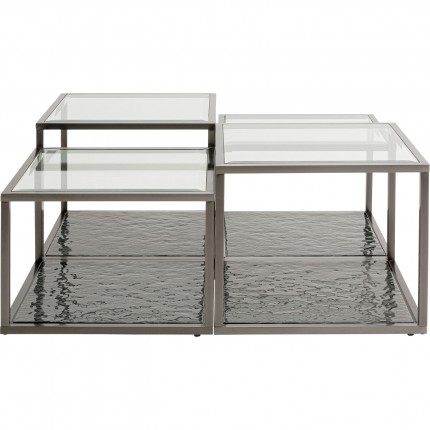 Tables basses Orion graphite set de 4 Kare Design