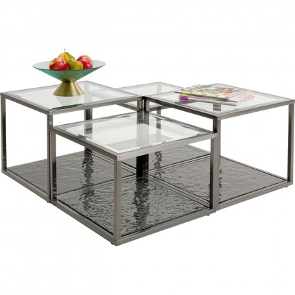 Tables basses Orion graphite set de 4 Kare Design