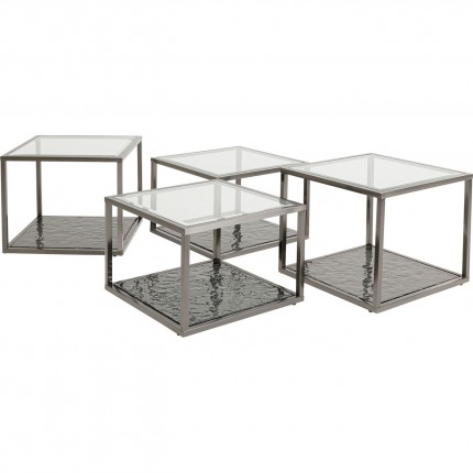 Tables basses Orion graphite set de 4 Kare Design