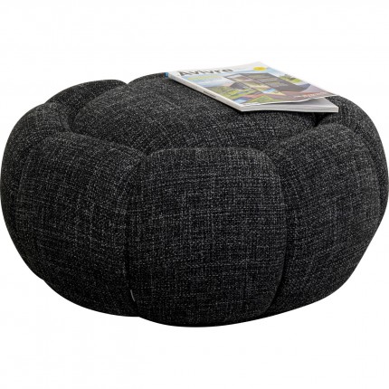 Pouf Peppo Bloom Melange noir Kare Design