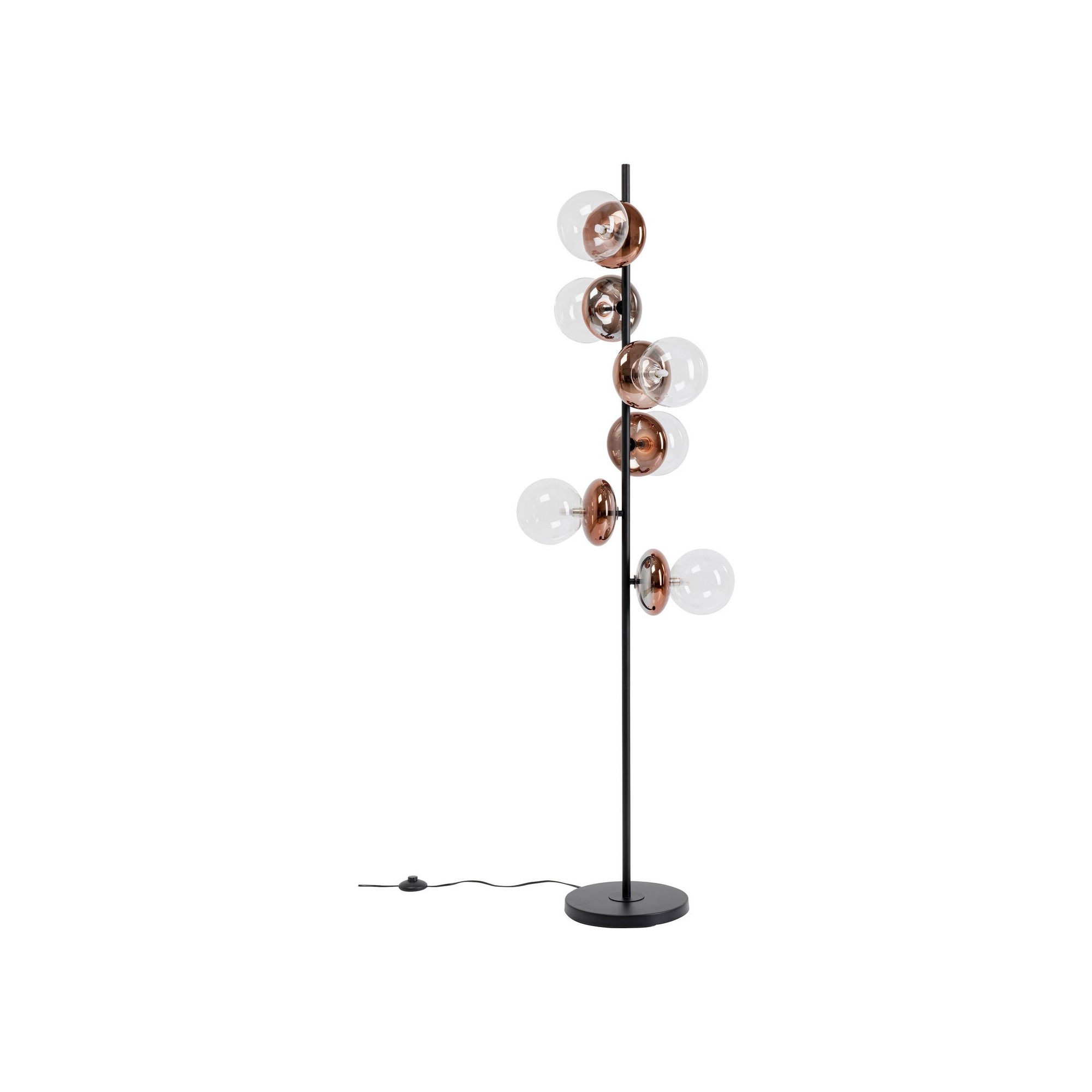 Lampadaire Double Bubble 165cm cuivre Kare Design