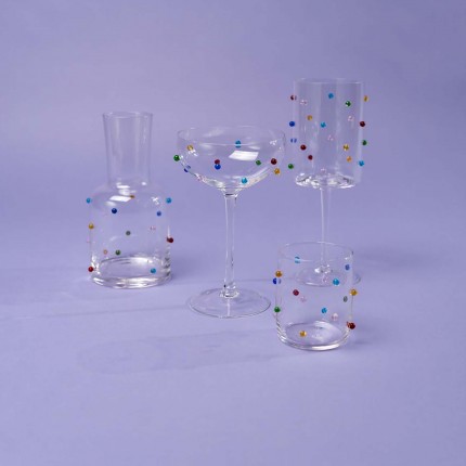 Water Glass Party Dots (4/set) Kare Design