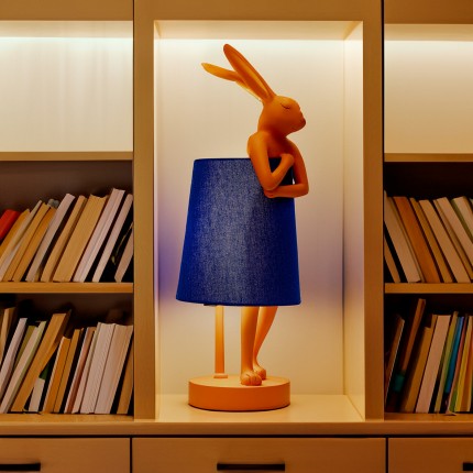 Lampe Animal lapin 50cm orange et bleue Kare Design