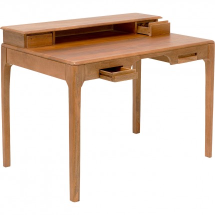 Bureau en bois Brooklyn nature 4 tiroirs 110x70cm Kare Design