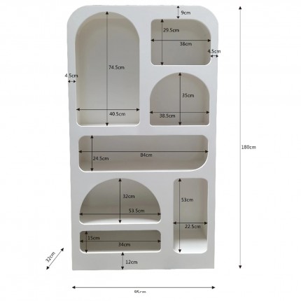 Étagère Paco blanche 180x95cm Kare Design