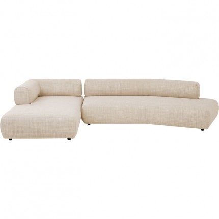 Corner Sofa Bow left cream Kare Design