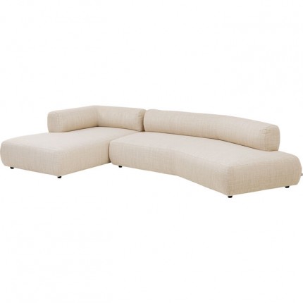 Corner Sofa Bow left cream Kare Design