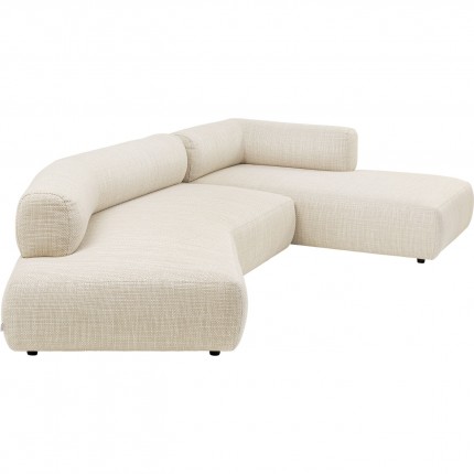 Corner Sofa Bow right cream Kare Design